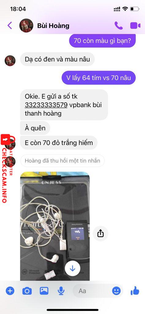 Ebidensya laban sa Bùi Thanh Hoàng