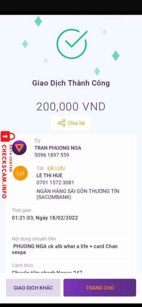 Ebidensya laban sa Lê Thị Huệ