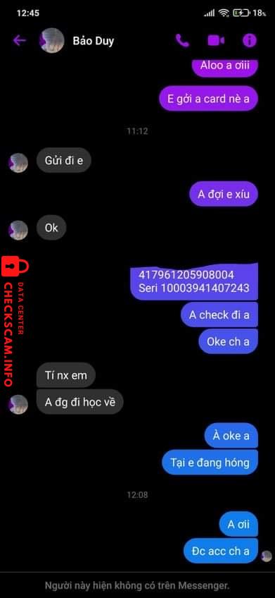 Ebidensya laban sa Nguyễn Bảo Duy