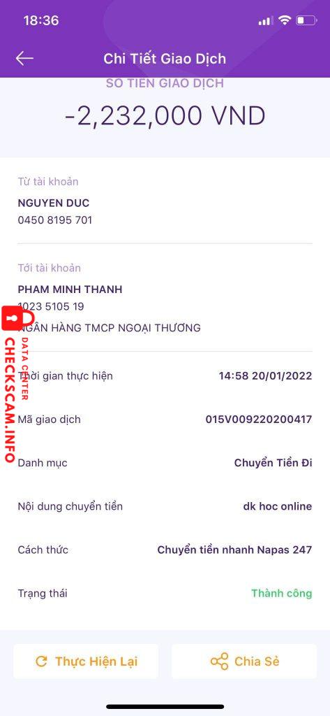 Ebidensya laban sa Pham Minh Thanh