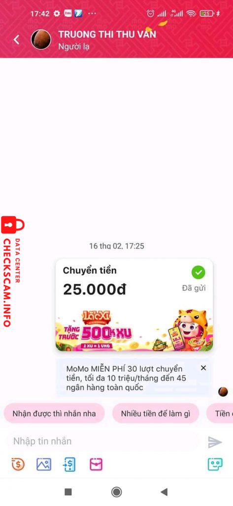 Ebidensya laban sa Trương Thị Thu Vân