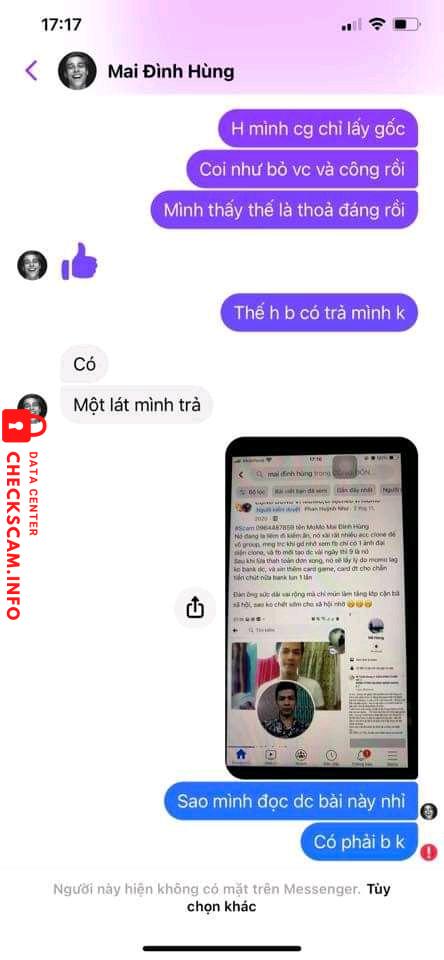 Ebidensya laban sa Mai Đình Hùng