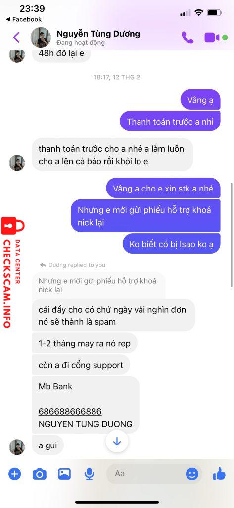 Ebidensya laban sa Nguyễn Tùng Dương