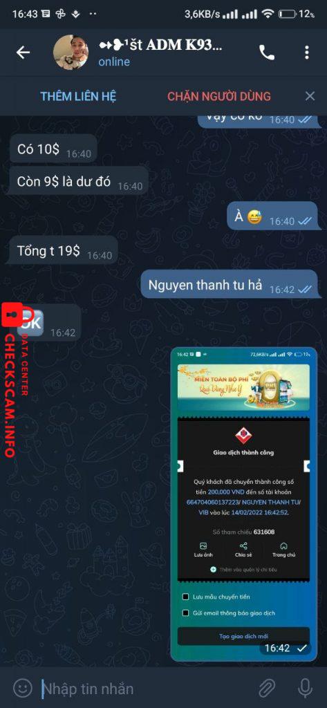 Ebidensya laban sa Nguyen Thanh Tu