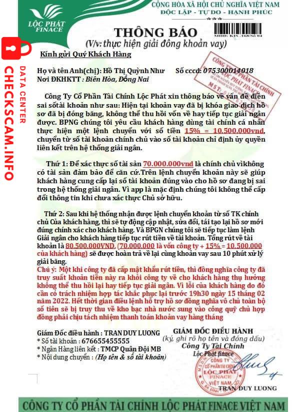 Ebidensya laban sa Tran Duy Luong