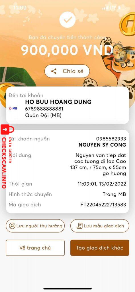 Ebidensya laban sa Ho Buu Hoang Dung