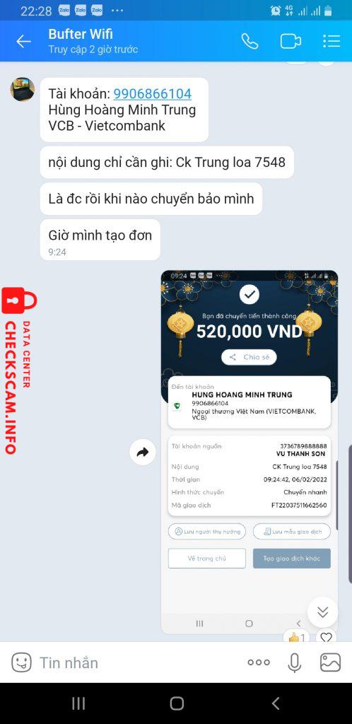 Ebidensya laban sa Hung Hoang Minh Trung