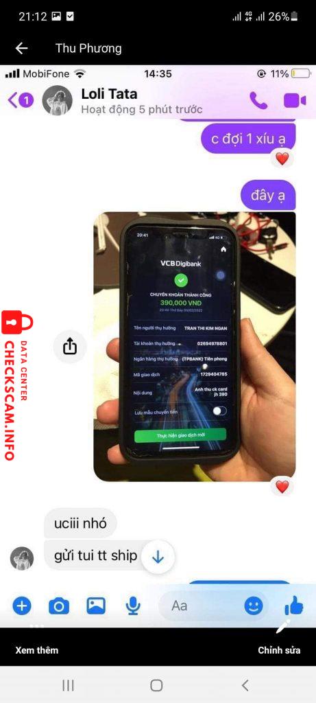 Ebidensya laban sa Trần Thị Kim Ngân