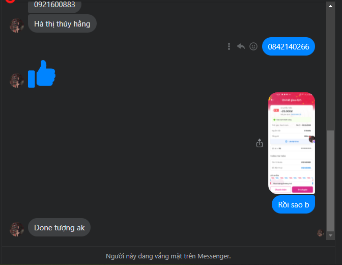 Ebidensya laban sa Hà Thị Thuý Hằng