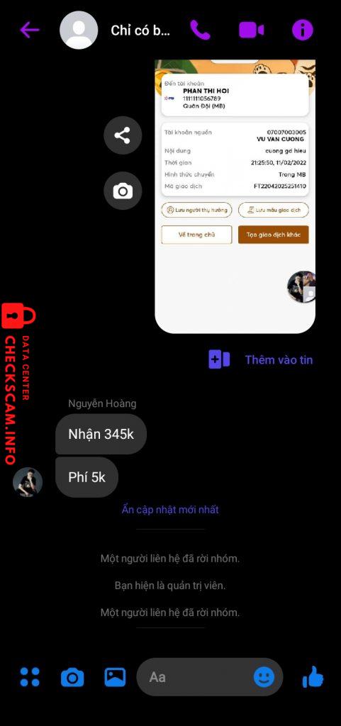 Ebidensya laban sa Nguyễn Minh Hoàng