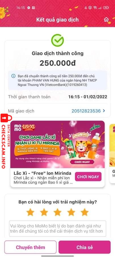 Ebidensya laban sa Nguyễn Đình Huy