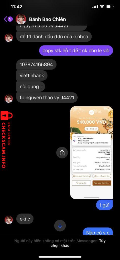 Ebidensya laban sa Cao Thi Nhung