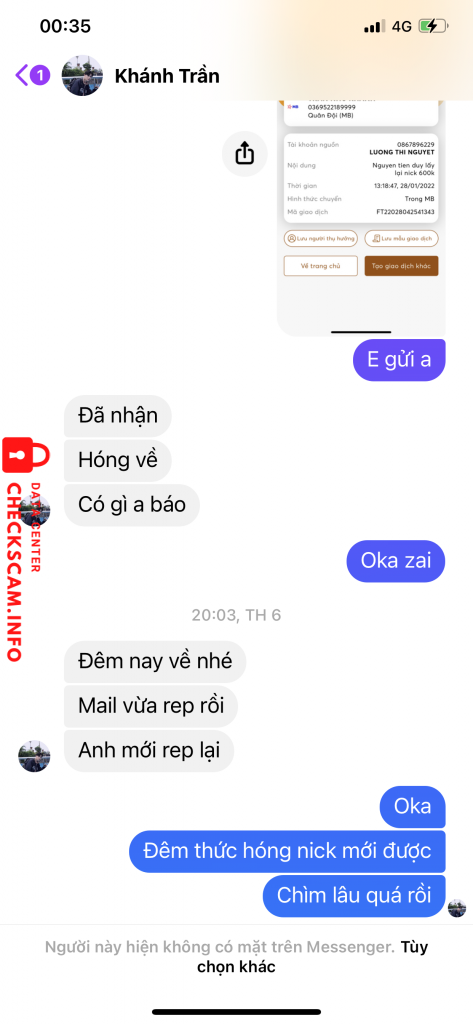 Ebidensya laban sa Tran Nhu Khanh