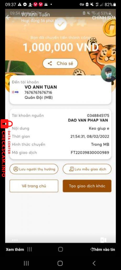 Ebidensya laban sa Vo Anh Tuan