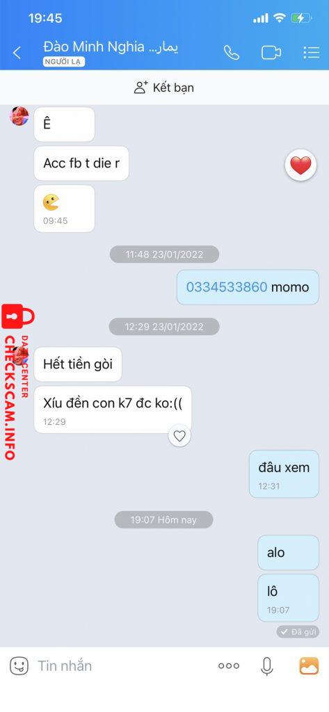 Ebidensya laban sa Đào Minh Nghĩa