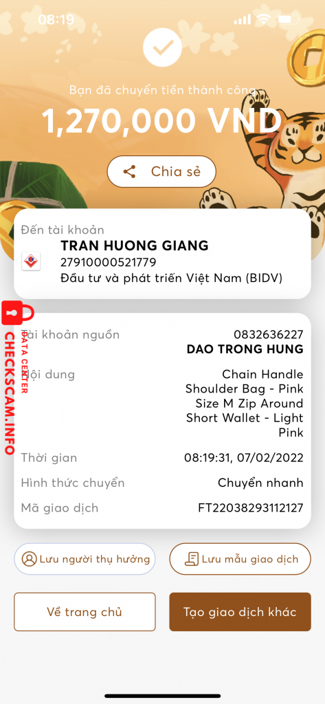 Ebidensya laban sa Trần Hương Giang