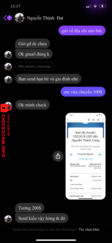 Ebidensya laban sa Nguyễn Thành Công