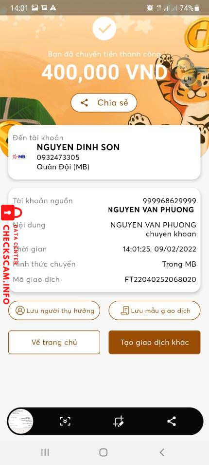 Ebidensya laban sa Nguyen Dinh Son