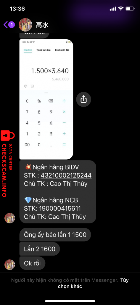 Ebidensya laban sa Cao Thị Thuỷ