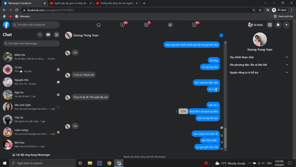 Ebidensya laban sa Duong Trong Tuan
