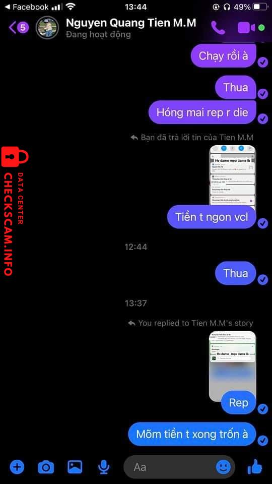 Ebidensya laban sa Nguyễn Quang Tiến
