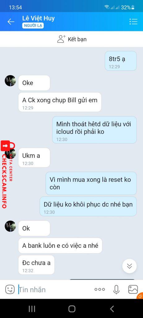 Ebidensya laban sa Lê Việt Huy