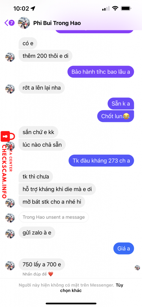 Ebidensya laban sa Phi Bui Trong Hao