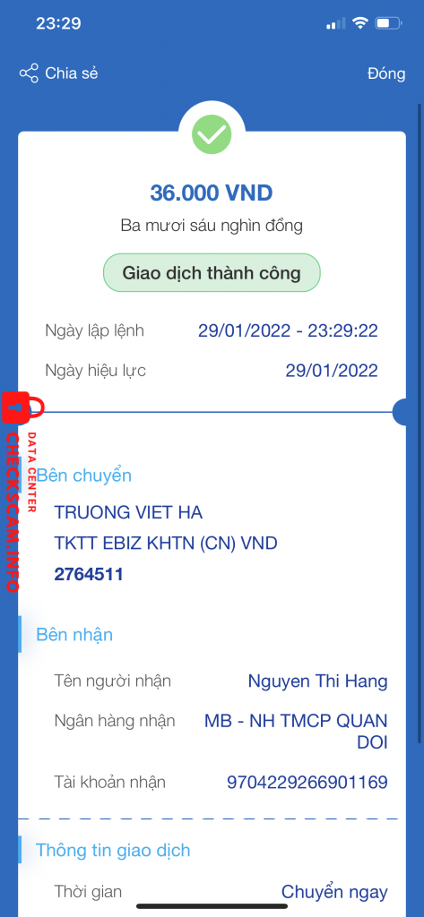 Ebidensya laban sa Nguyễn Thị Hằng