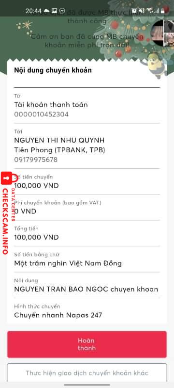Ebidensya laban sa Nguyễn Thị Như Quỳnh
