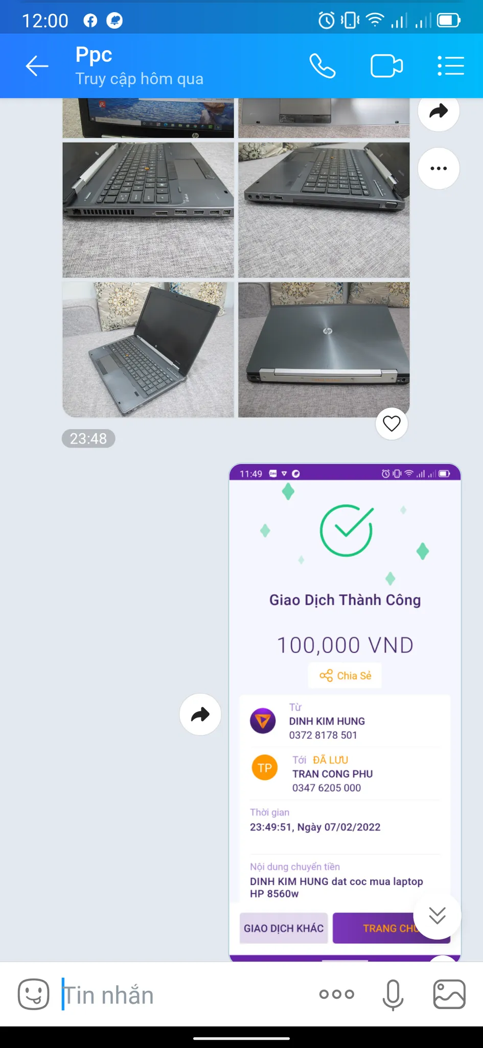 Ebidensya laban sa Tran Cong Phu