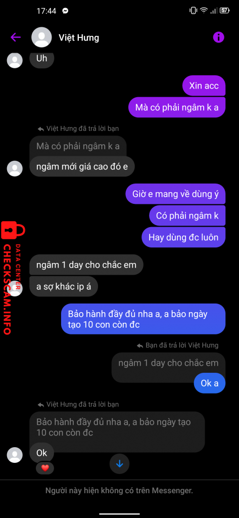 Ebidensya laban sa Nguyễn Công Việt Hưng