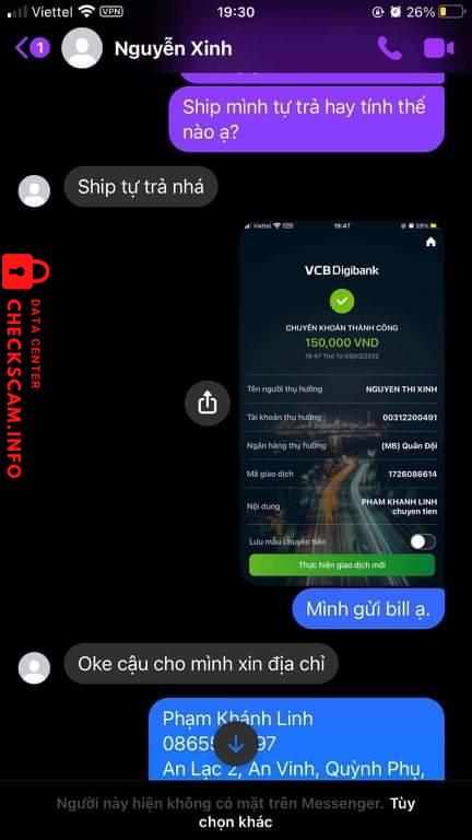 Ebidensya laban sa Nguyễn Thị Xinh