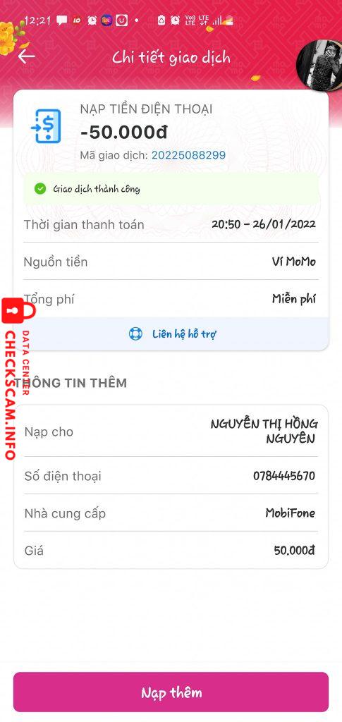 Ebidensya laban sa Nguyen Thi Hong Nguyen
