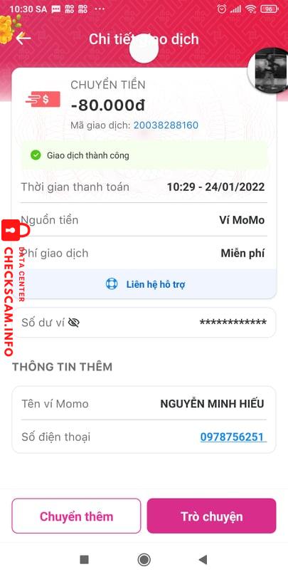 Ebidensya laban sa Nguyễn Minh Hiếu