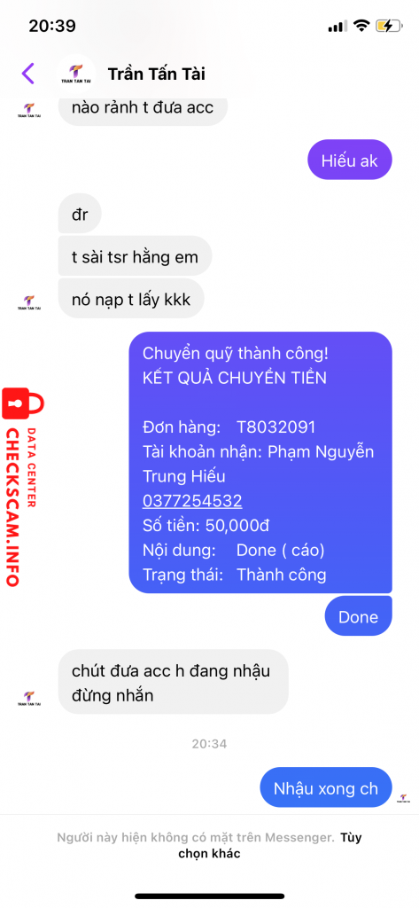 Ebidensya laban sa Trần Tấn Tài