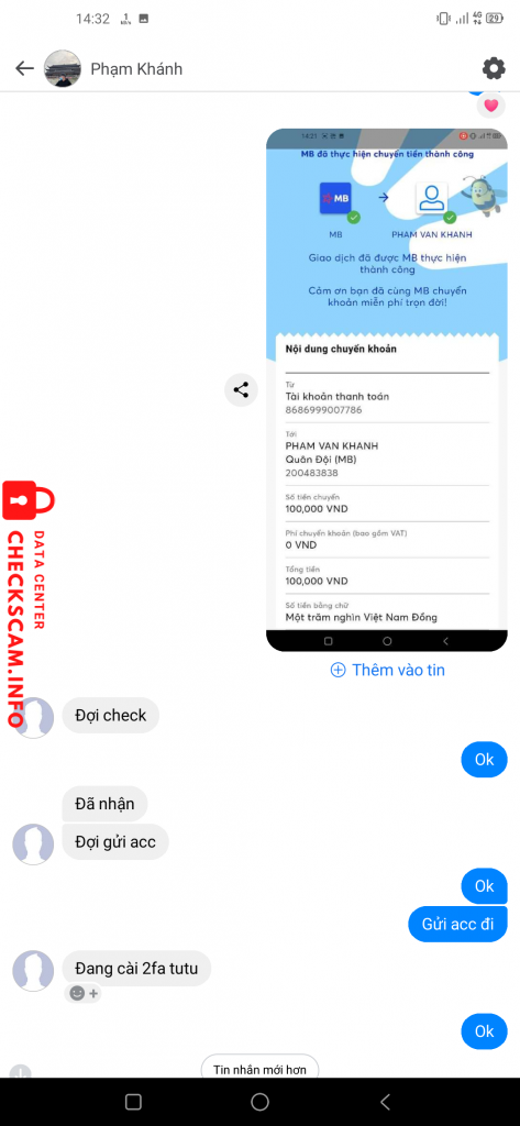 Ebidensya laban sa Phạm Văn Khánh