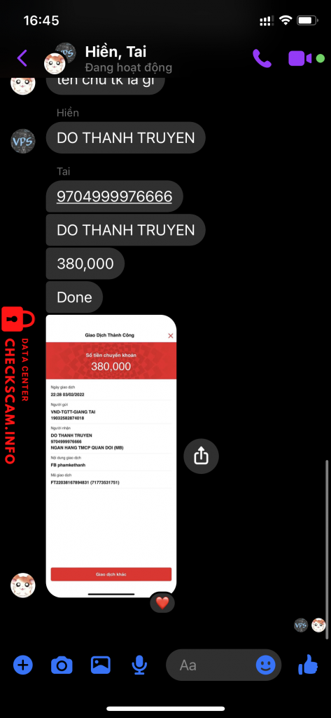 Ebidensya laban sa Do Thanh Truyen
