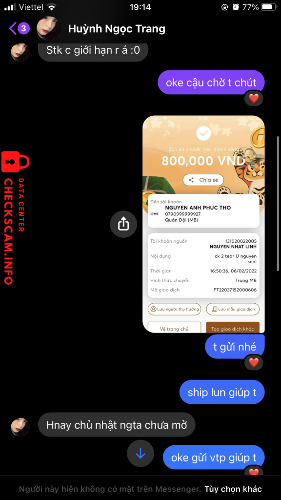 Ebidensya laban sa Nguyen Anh Phuc Tho