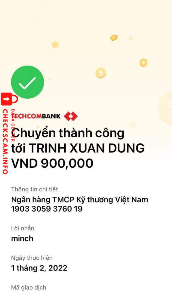 Ebidensya laban sa Trinh Xuan Dung