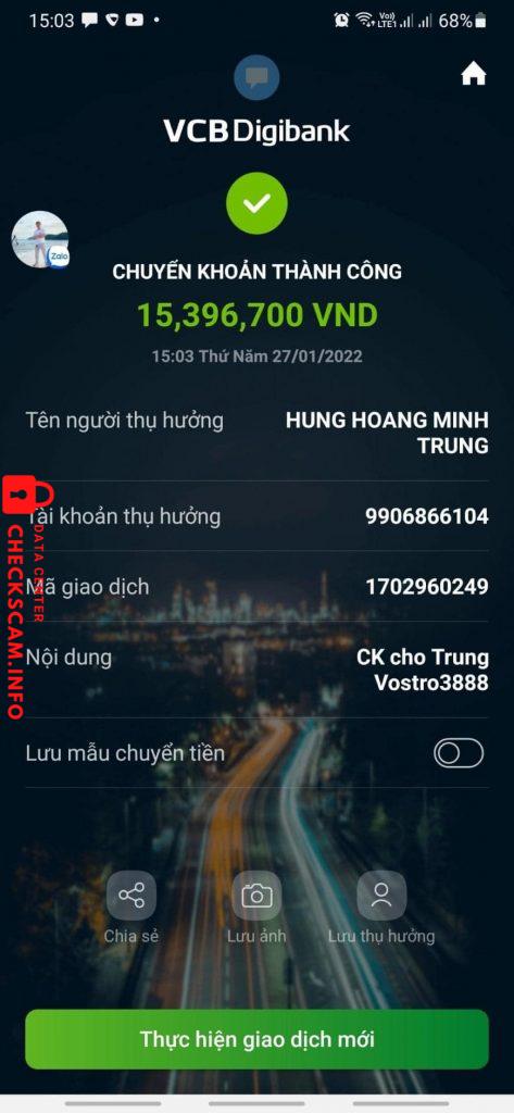 针对的证据 Hung Hoang Minh Trung