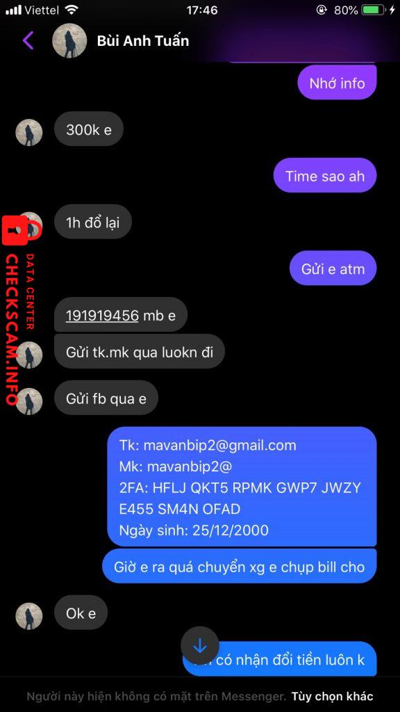 针对的证据 Bùi Anh Tuấn