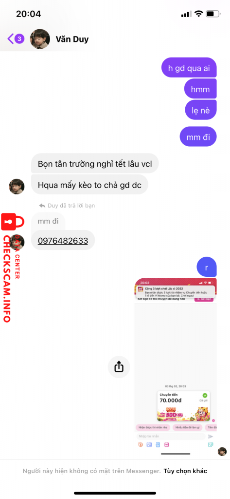 Evidência contra Bùi Văn Tài