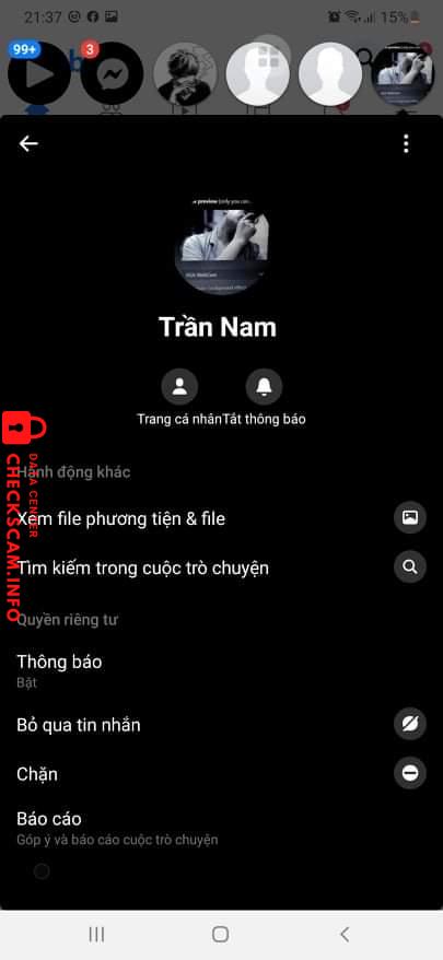 Evidência contra Trần Nam