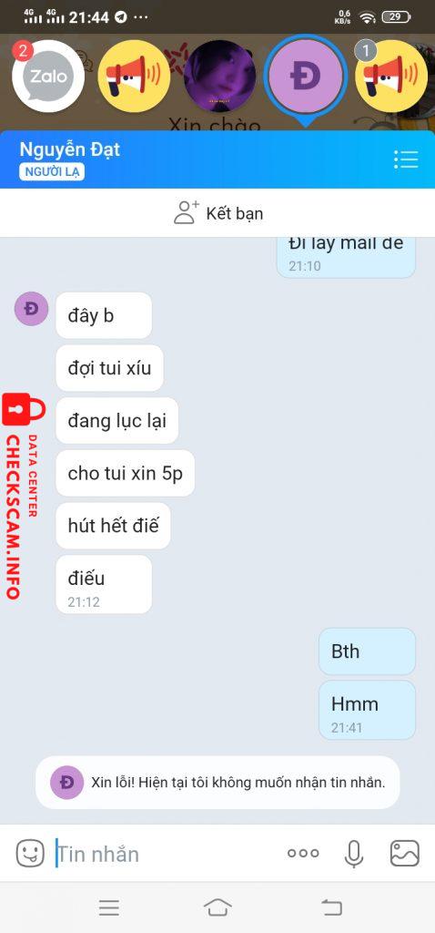Evidência contra Nguyễn Tuấn Đạt