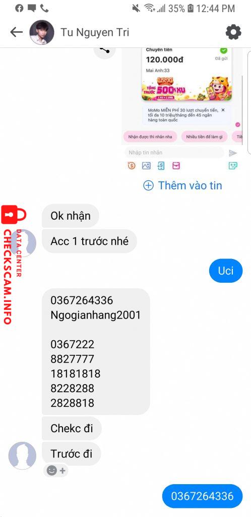Evidência contra Nguyễn Thị Quỳnh Mai