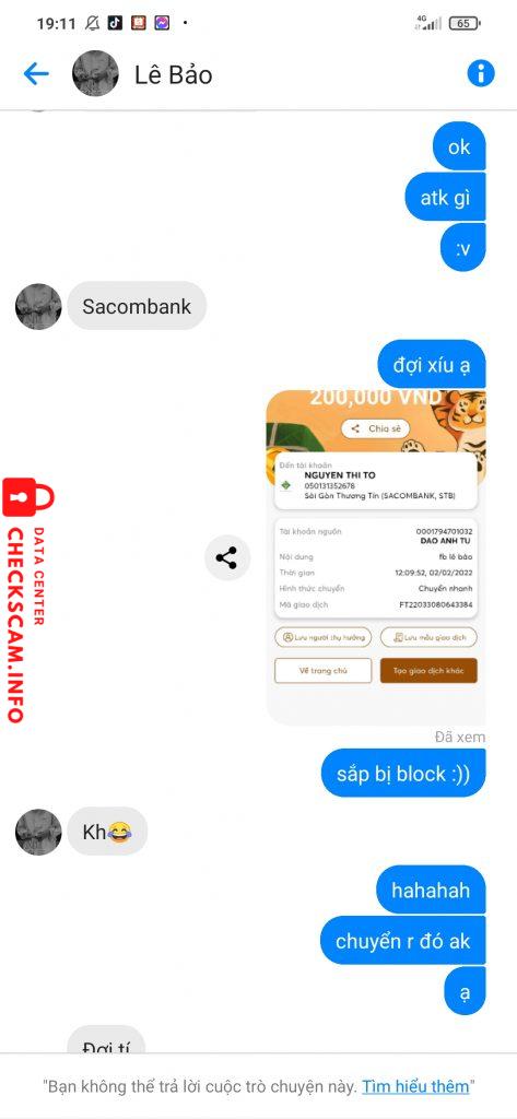 Evidência contra Lê Bảo