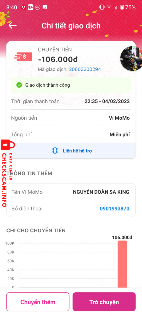 Evidência contra Nguyen Doan Sa