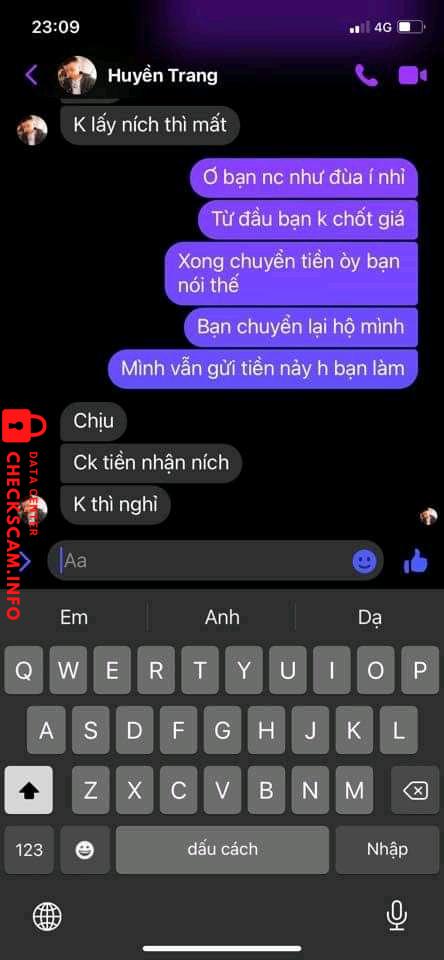 Evidência contra Hoàng Văn Trường