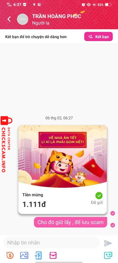 Evidência contra Tran Hoang Phuc