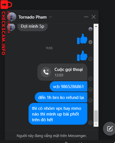 Evidência contra Huynh Ngoc Thoai